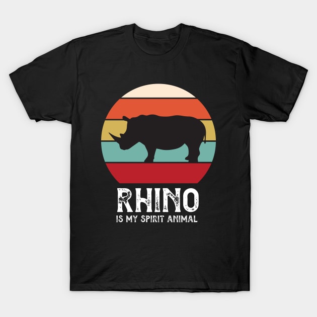 Rhino spirit animal T-Shirt by Mako Design 